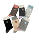 Anna-Kaci Women's 3-Pair Ribbed Crew Socks with Embroidered Accent Soft Knit Everyday Comfort Sock Set