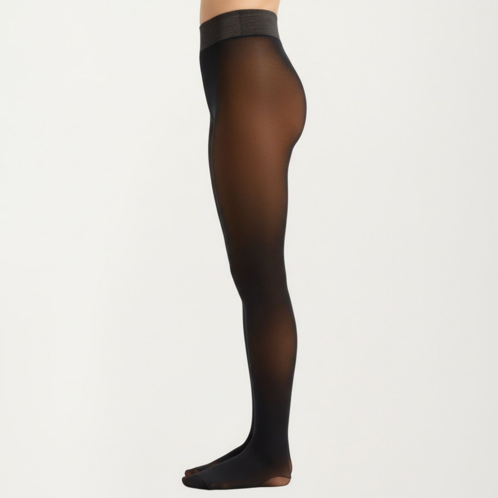 Anna-Kaci Women's Fleece Lined Opaque Tights with High Waist Control Top and Thermal Stretch Fabric