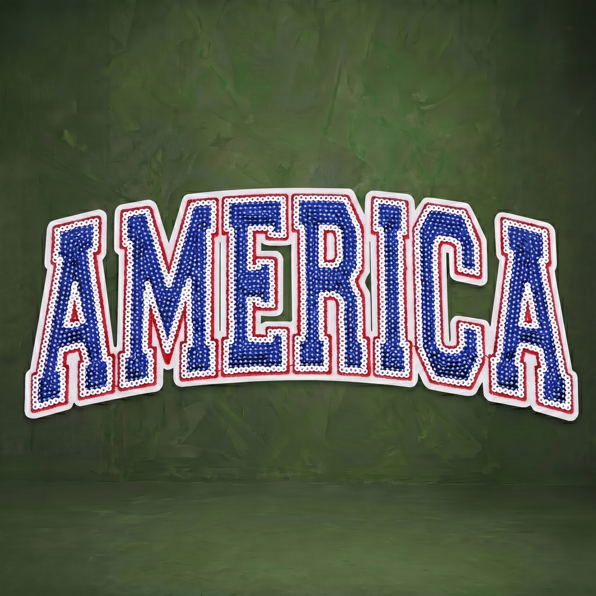 Independence Day Sequin American Flag Iron On Patch Glitter Patriotic USA 4th of July Craft Sewing Embroidery Clothing Patch Decoration