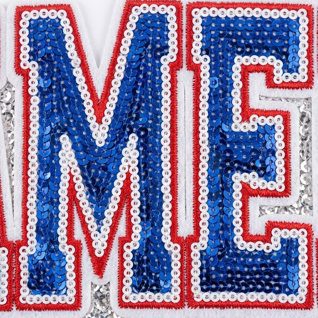 Independence Day Sequin American Flag Iron On Patch Glitter Patriotic USA 4th of July Craft Sewing Embroidery Clothing Patch Decoration