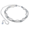 Anna-Kaci Women's Multi-Strand Waist Chain with Crystal Flower Accents and Adjustable Clasp