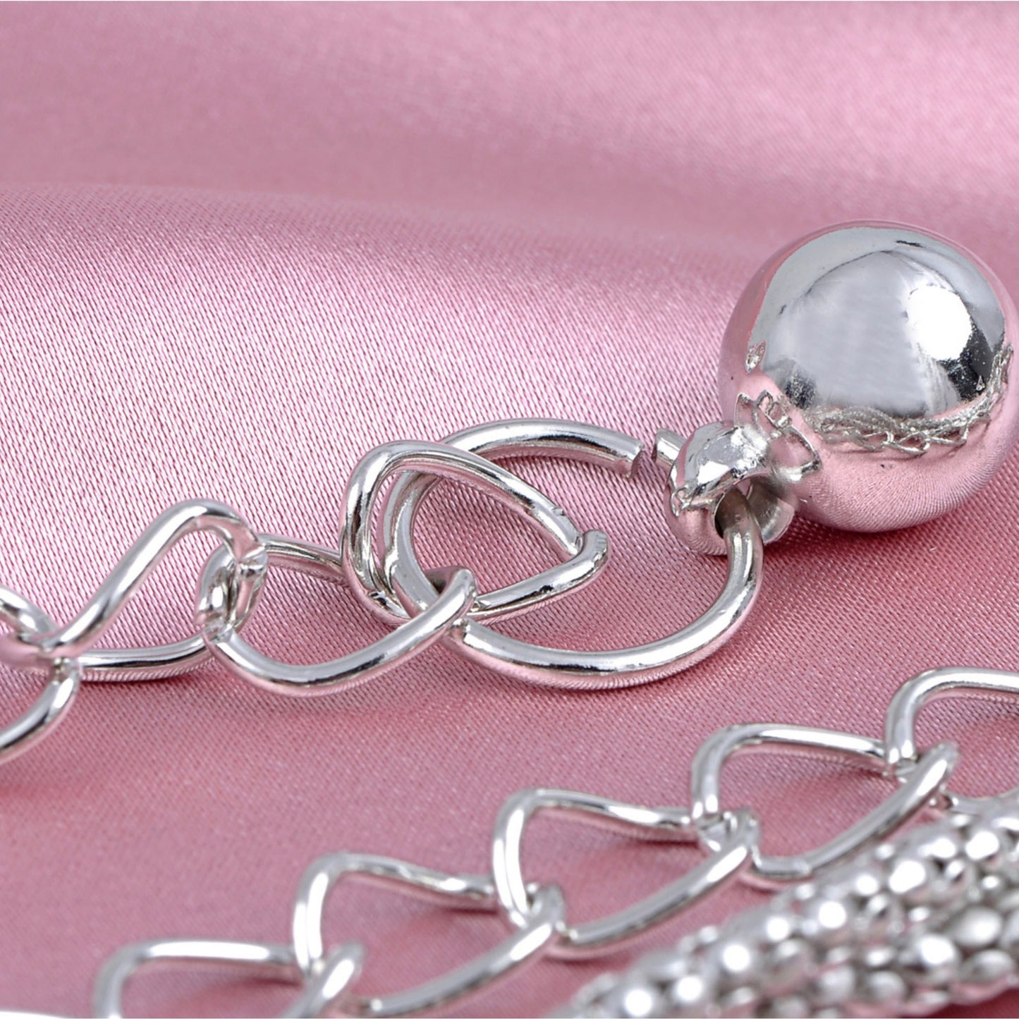 Anna-Kaci Women's Waist Chain with Crystal Bow Accents and Pearl Details Adjustable Fit