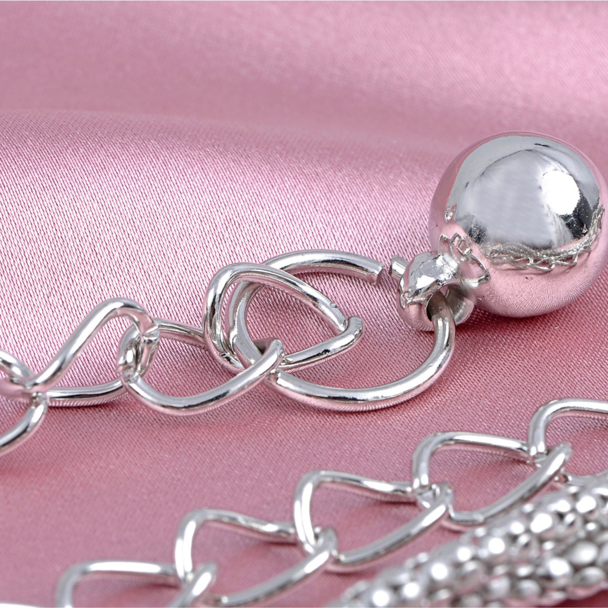 Anna-Kaci Women's Waist Chain with Crystal Bow Accents and Pearl Details Adjustable Fit