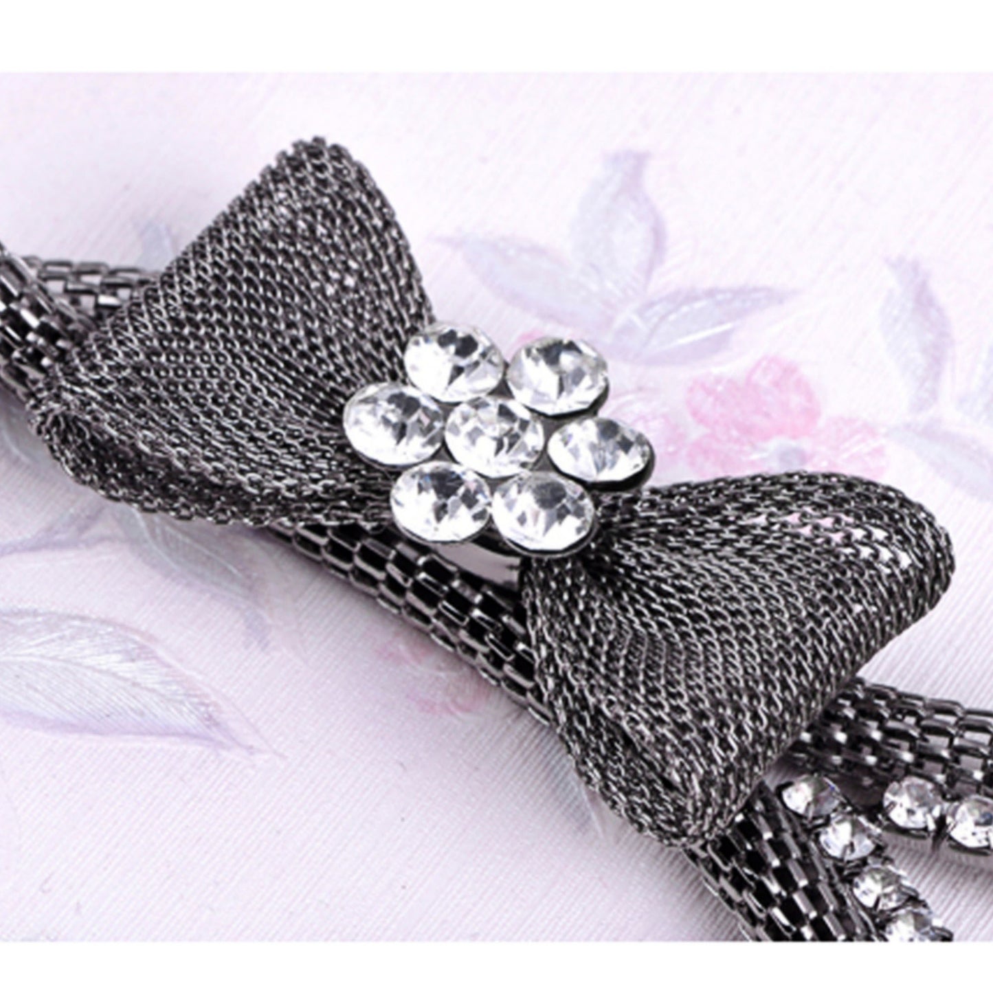 Anna-Kaci Women's Braided Waist Chain with Bow Accent and Crystal Center Adjustable Fit