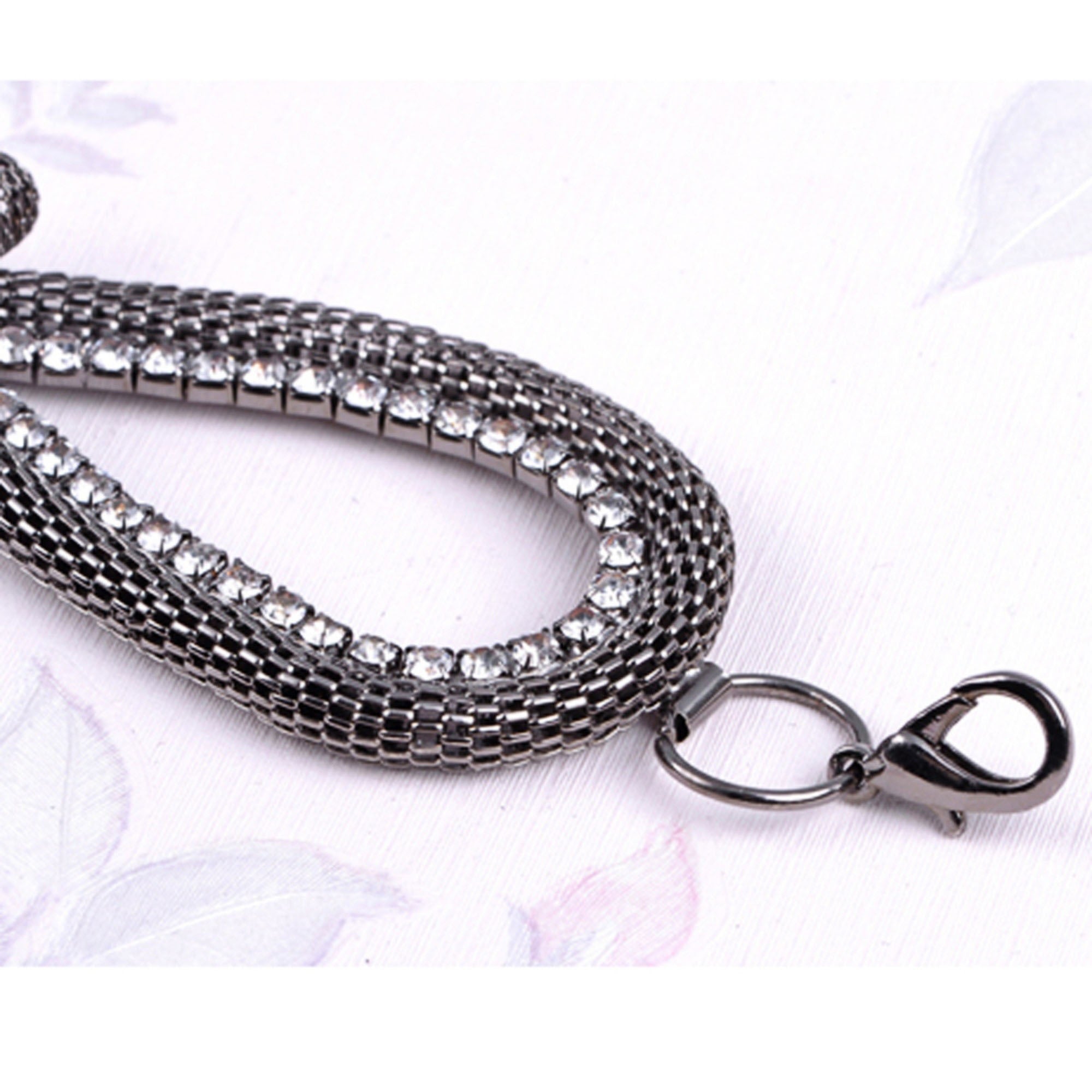 Anna-Kaci Women's Braided Waist Chain with Bow Accent and Crystal Center Adjustable Fit