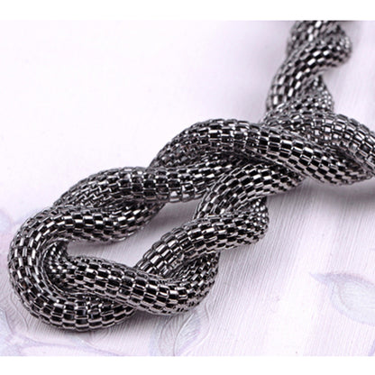 Anna-Kaci Women's Braided Waist Chain with Bow Accent and Crystal Center Adjustable Fit