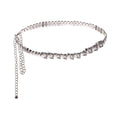 Anna-Kaci Women's Geometric Square Link Waist Chain with Adjustable Extender and Shimmering Accents