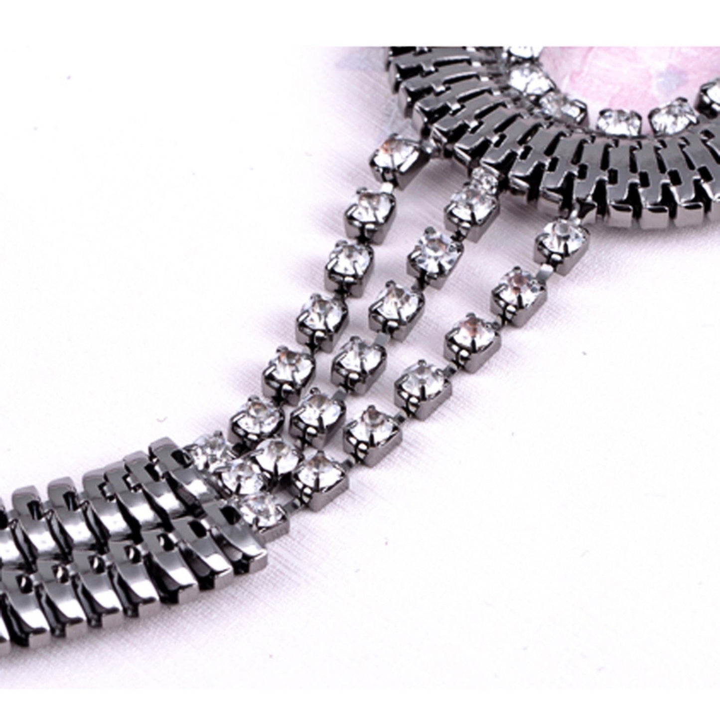 Anna-Kaci Women's Bow Waist Chain with Crystal Accents and Adjustable Extender