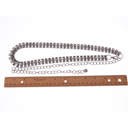Anna-Kaci Women's Geometric Waist Chain with Square Link Design and Crystal Accents