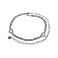 Anna-Kaci Women's Crystal Heart Accent Waist Chain Adjustable Belly Jewelry