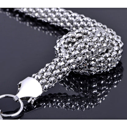 Anna-Kaci Women's Crystal Circle and Floral Accent Waist Chain Adjustable Belly Jewelry