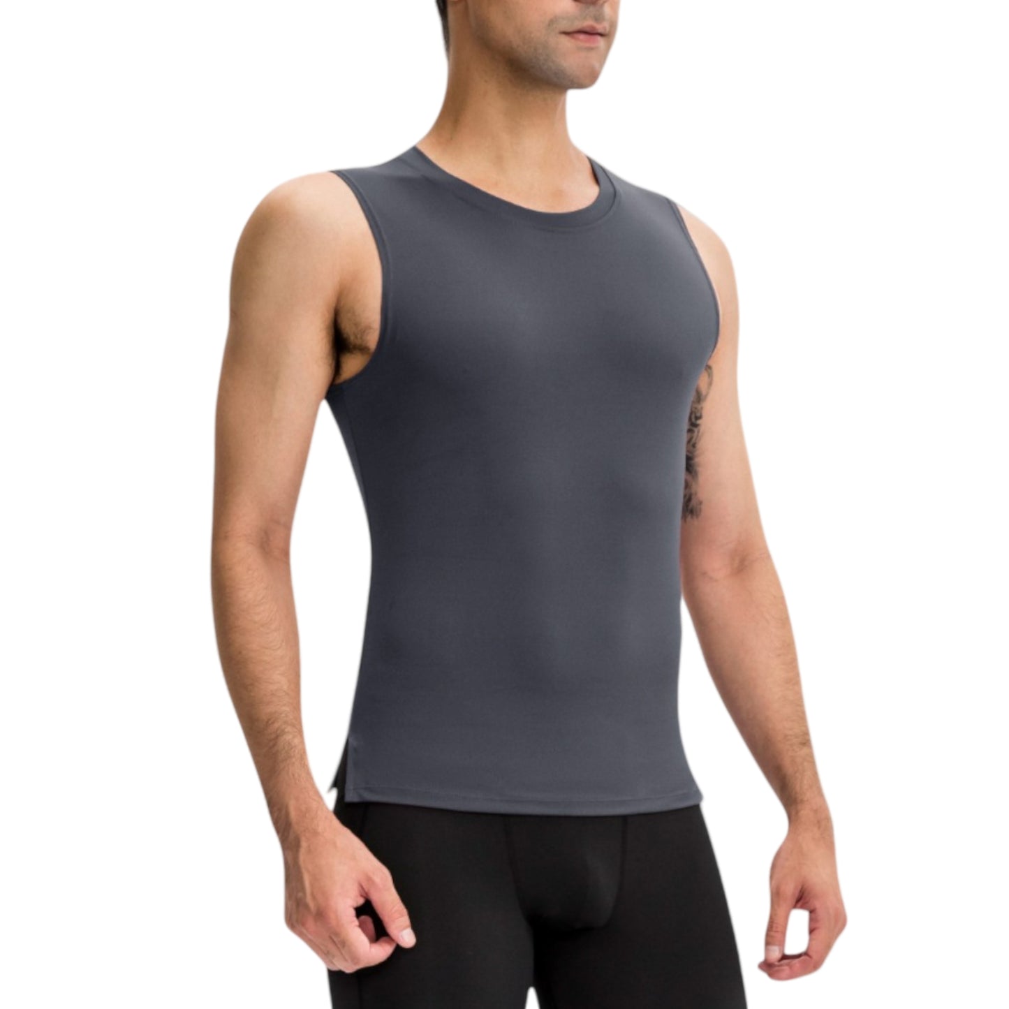 Anna-Kaci Active Men's Sleeveless Compression Tank Top with Smooth Stretch Fabric for Athletic Performance