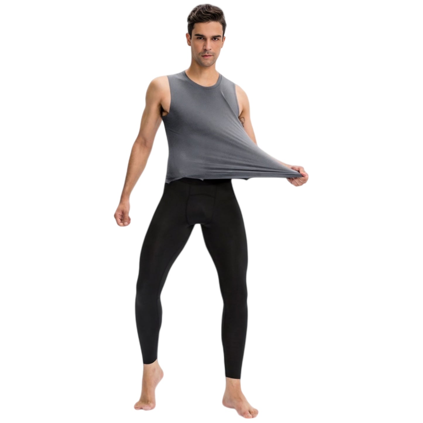 Anna-Kaci Active Men's Sleeveless Compression Tank Top with Smooth Stretch Fabric for Athletic Performance