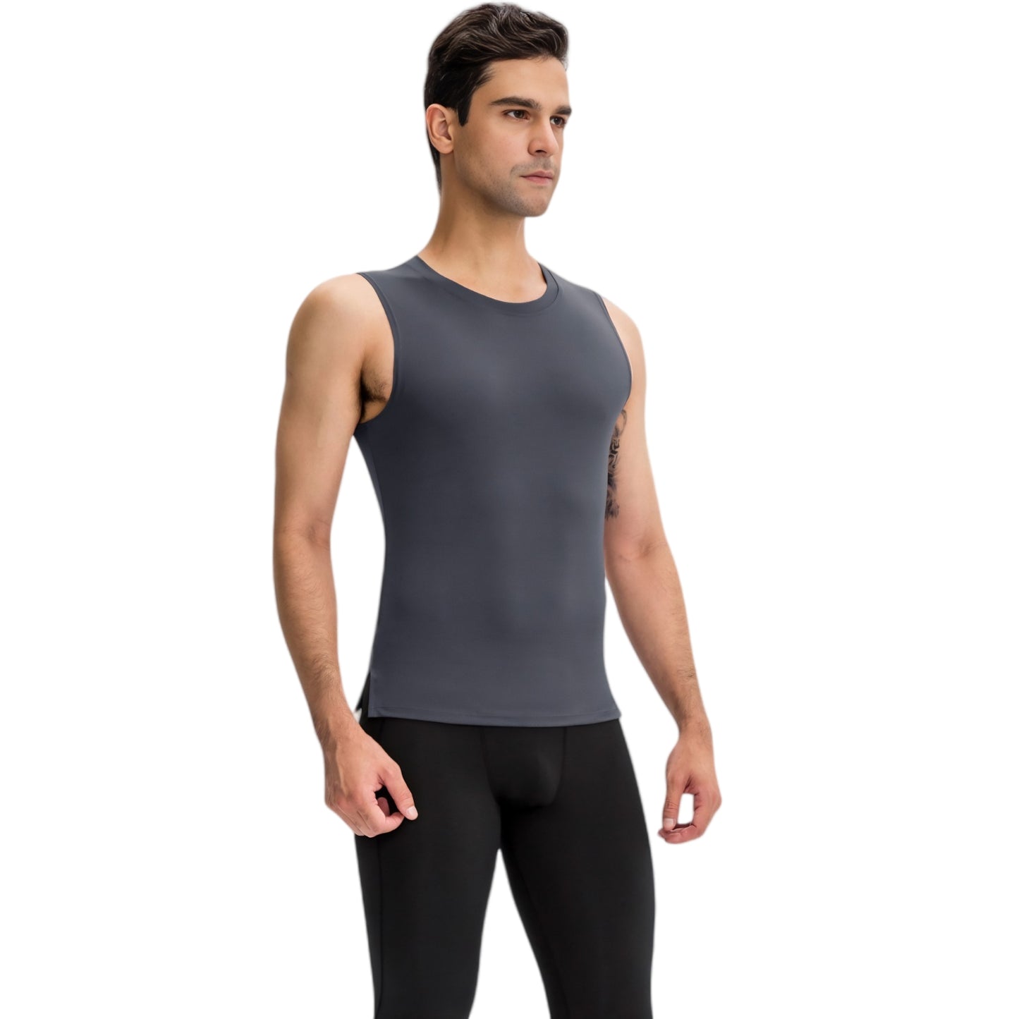 Anna-Kaci Active Men's Sleeveless Compression Tank Top with Smooth Stretch Fabric for Athletic Performance
