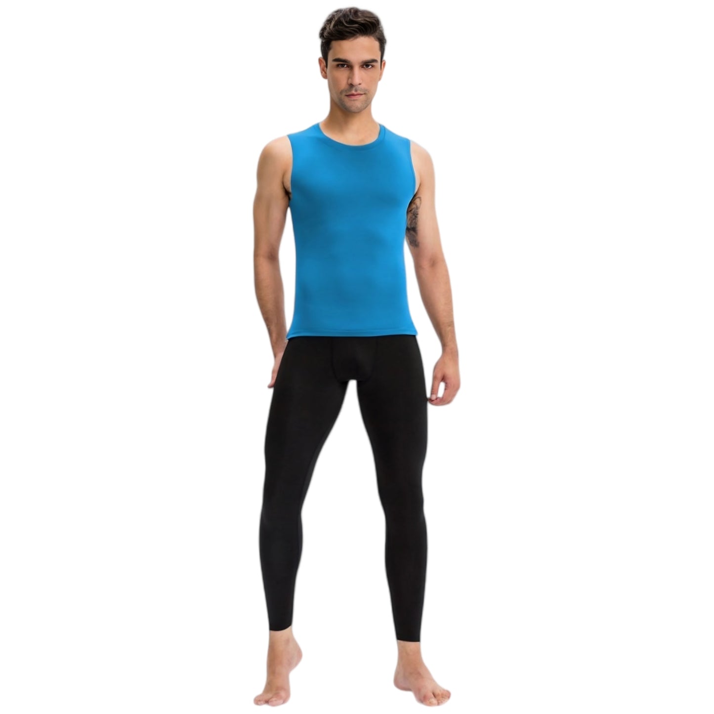 Anna-Kaci Active Men's Sleeveless Compression Tank Top with Smooth Stretch Fabric for Athletic Performance