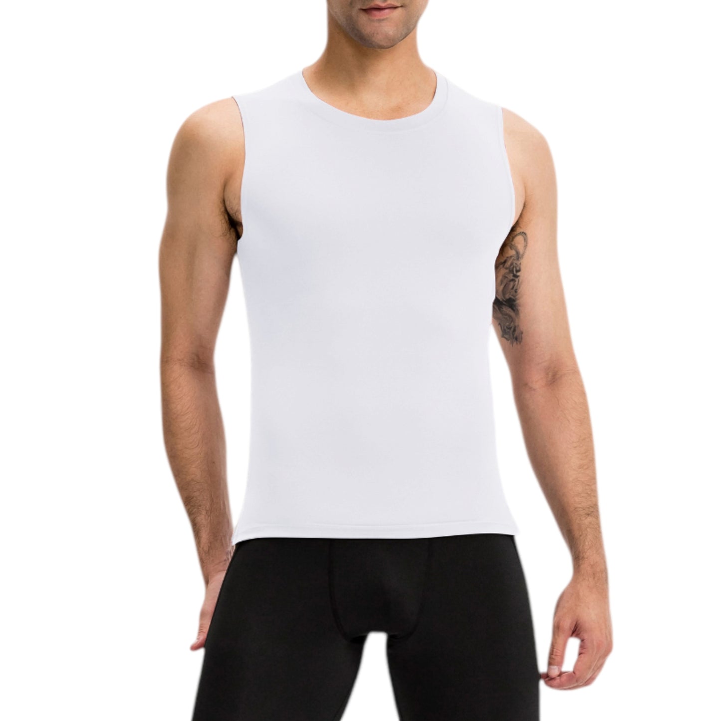 Anna-Kaci Active Men's Sleeveless Compression Tank Top with Smooth Stretch Fabric for Athletic Performance