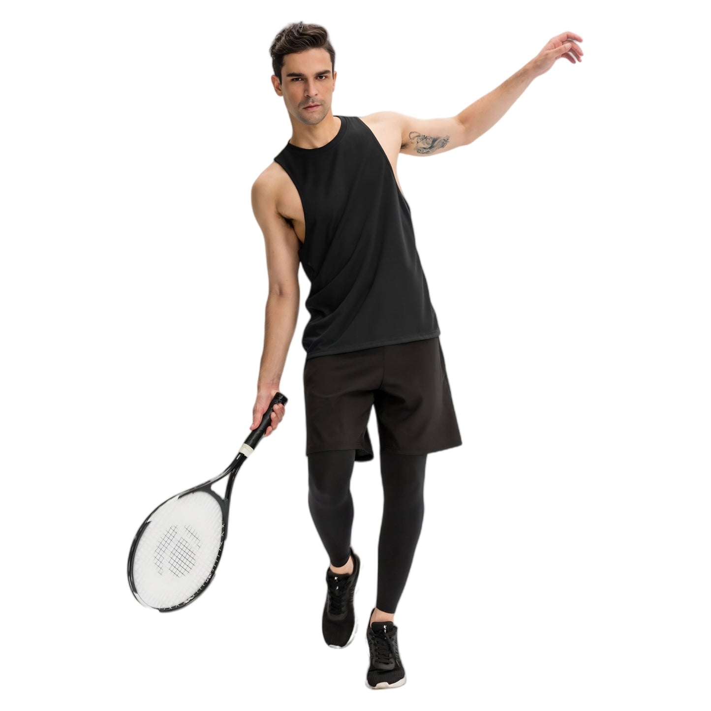 Anna-Kaci Active Men's Muscle Workout Tank Top with Deep Armholes and Lightweight Breathable Fabric