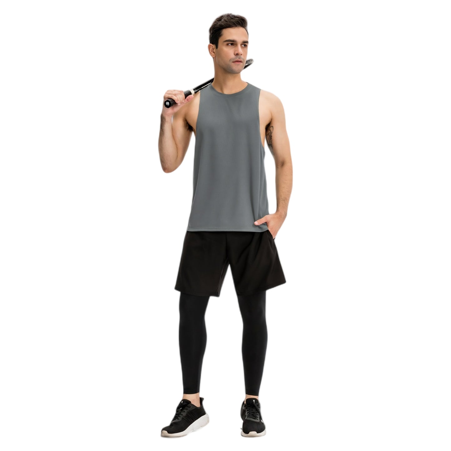 Anna-Kaci Active Men's Muscle Workout Tank Top with Deep Armholes and Lightweight Breathable Fabric