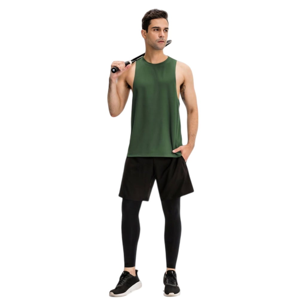 Anna-Kaci Active Men's Muscle Workout Tank Top with Deep Armholes and Lightweight Breathable Fabric