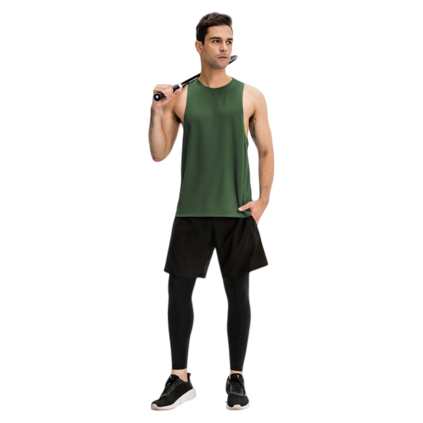 Anna-Kaci Active Men's Muscle Workout Tank Top with Deep Armholes and Lightweight Breathable Fabric