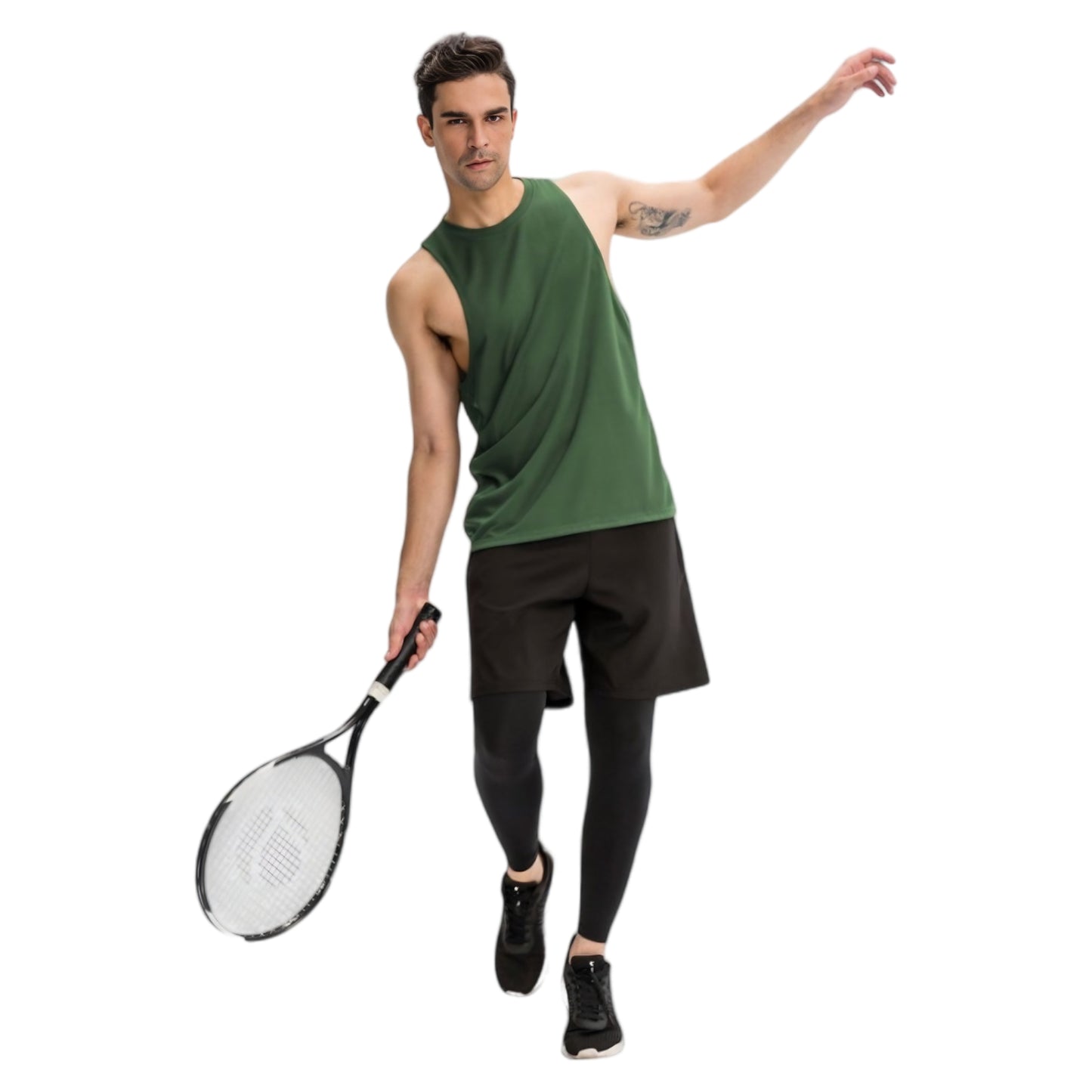 Anna-Kaci Active Men's Muscle Workout Tank Top with Deep Armholes and Lightweight Breathable Fabric