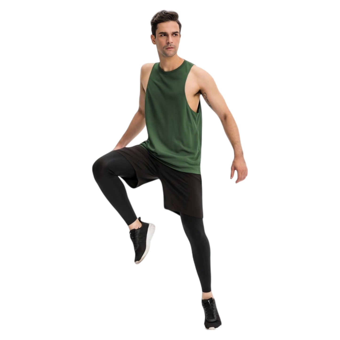 Anna-Kaci Active Men's Muscle Workout Tank Top with Deep Armholes and Lightweight Breathable Fabric