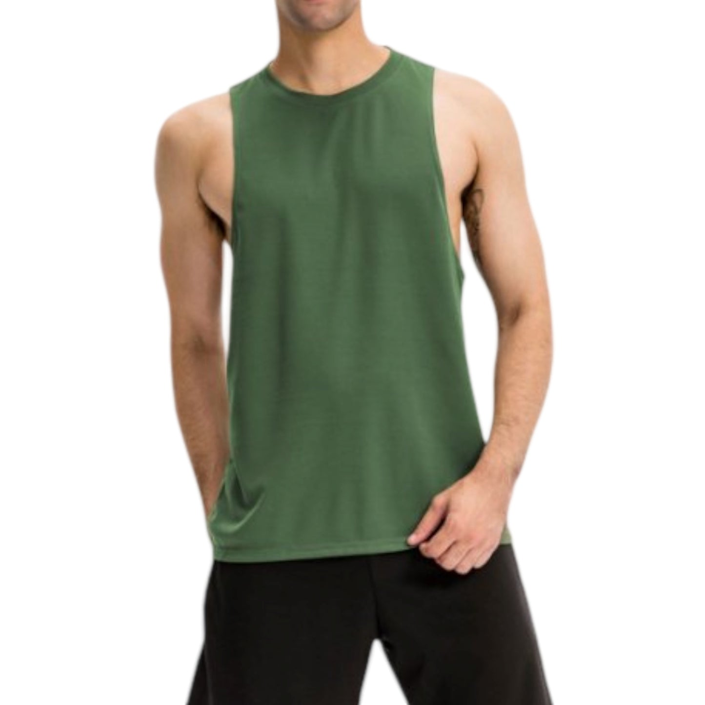 Anna-Kaci Active Men's Muscle Workout Tank Top with Deep Armholes and Lightweight Breathable Fabric