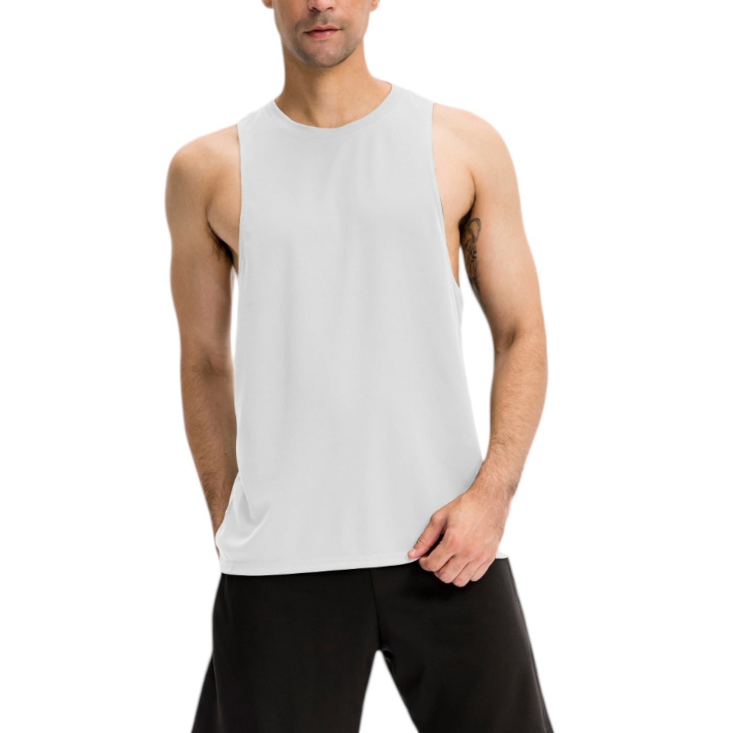 Anna-Kaci Active Men's Muscle Workout Tank Top with Deep Armholes and Lightweight Breathable Fabric