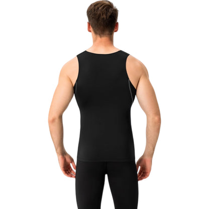 Anna-Kaci Active Men's Compression Tank Top with Scoop Neck Design and Slimming Body Shaper Fit