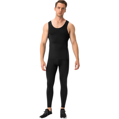 Anna-Kaci Active Men's Compression Tank Top with Scoop Neck Design and Slimming Body Shaper Fit