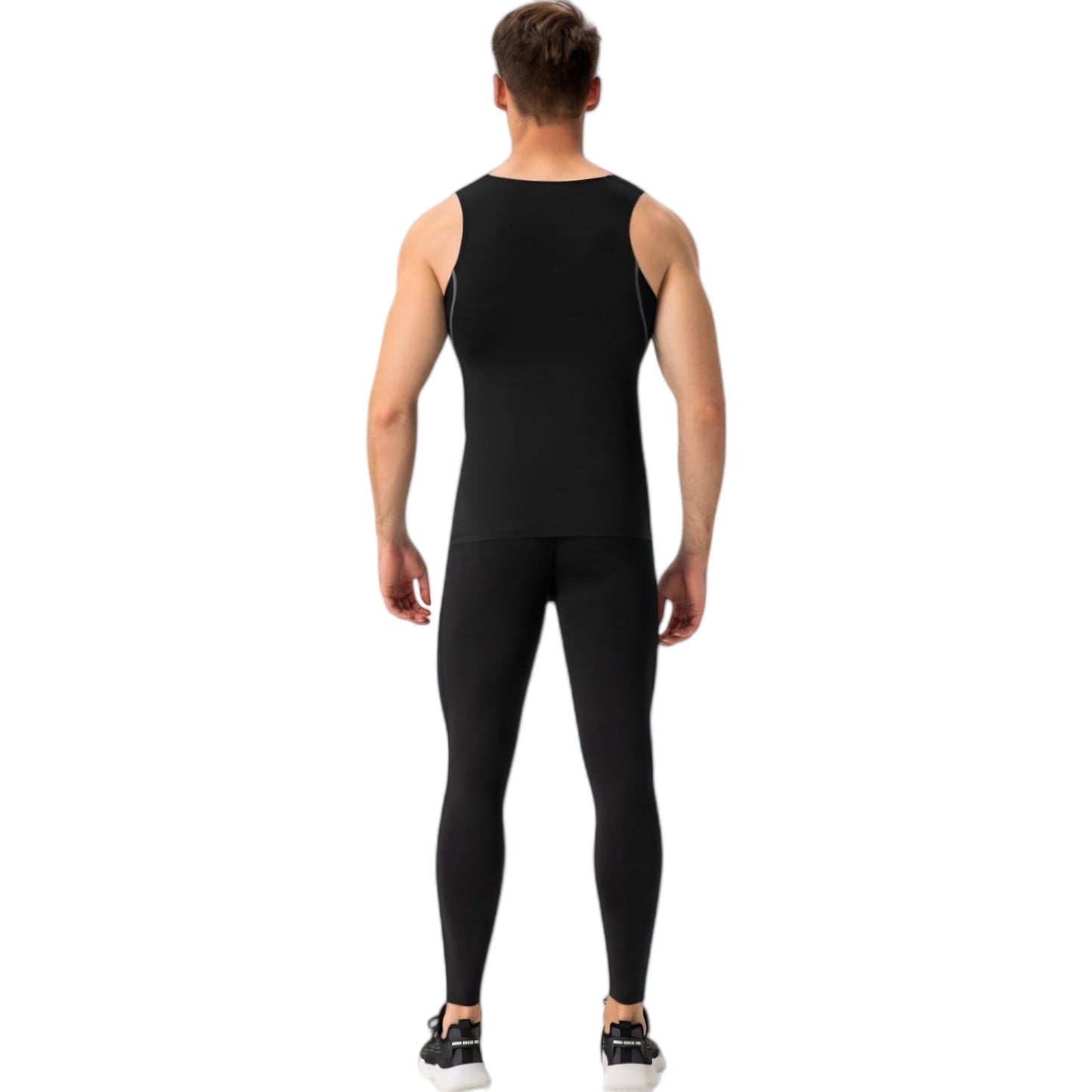 Anna-Kaci Active Men's Compression Tank Top with Scoop Neck Design and Slimming Body Shaper Fit