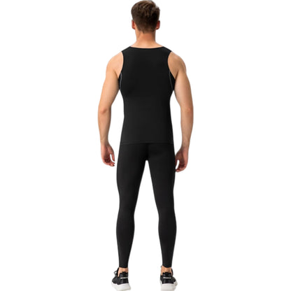 Anna-Kaci Active Men's Compression Tank Top with Scoop Neck Design and Slimming Body Shaper Fit