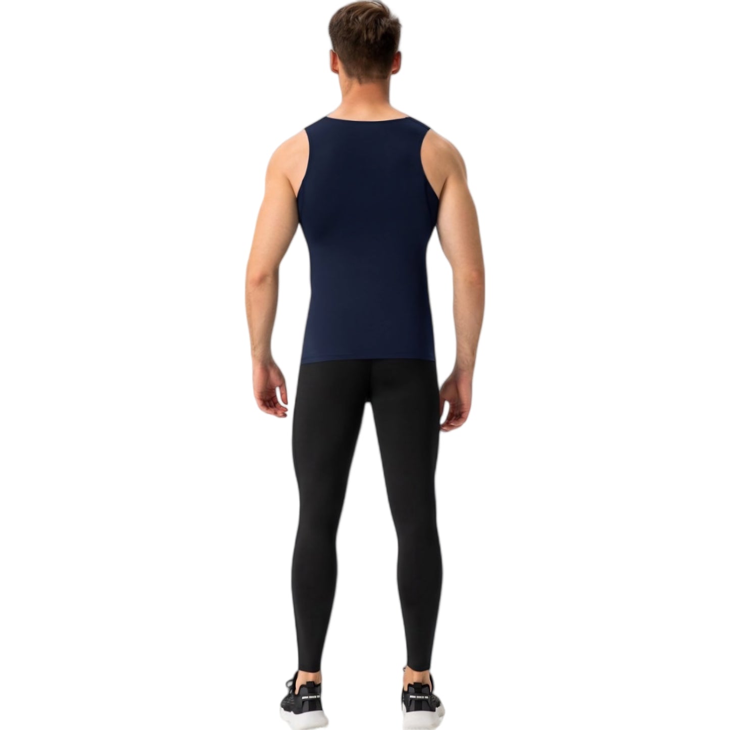 Anna-Kaci Active Men's Compression Tank Top with Scoop Neck Design and Slimming Body Shaper Fit