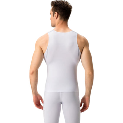 Anna-Kaci Active Men's Compression Tank Top with Scoop Neck Design and Slimming Body Shaper Fit