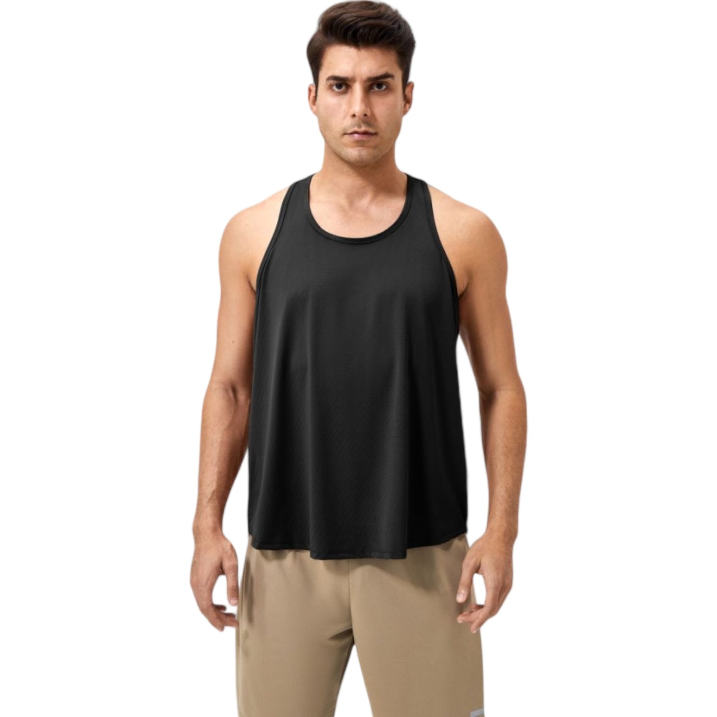 Anna-Kaci Active Men's Racerback Muscle Tank Top with Wide Armholes and Breathable Athletic Fit