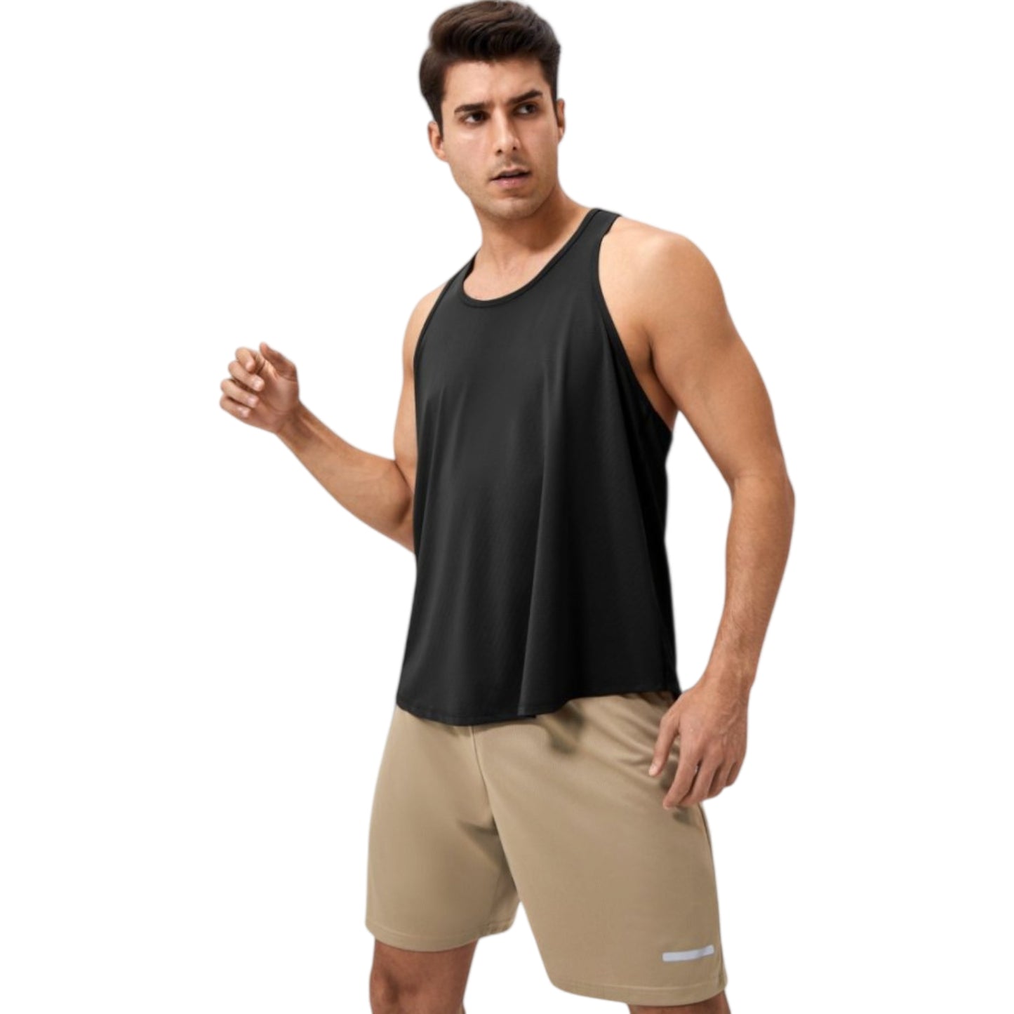 Anna-Kaci Active Men's Racerback Muscle Tank Top with Wide Armholes and Breathable Athletic Fit