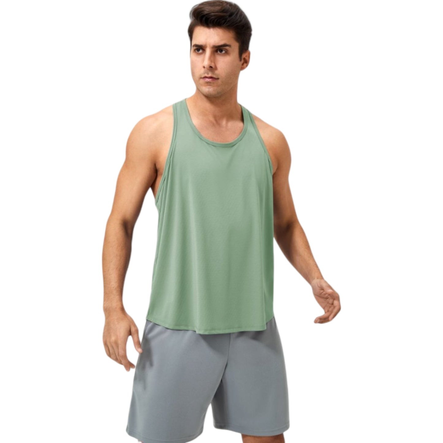 Anna-Kaci Active Men's Racerback Muscle Tank Top with Wide Armholes and Breathable Athletic Fit