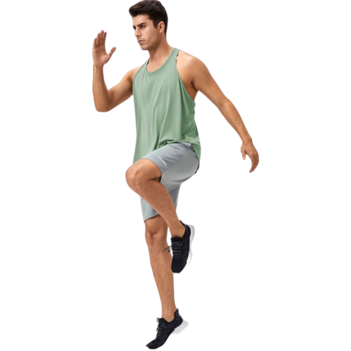 Anna-Kaci Active Men's Racerback Muscle Tank Top with Wide Armholes and Breathable Athletic Fit