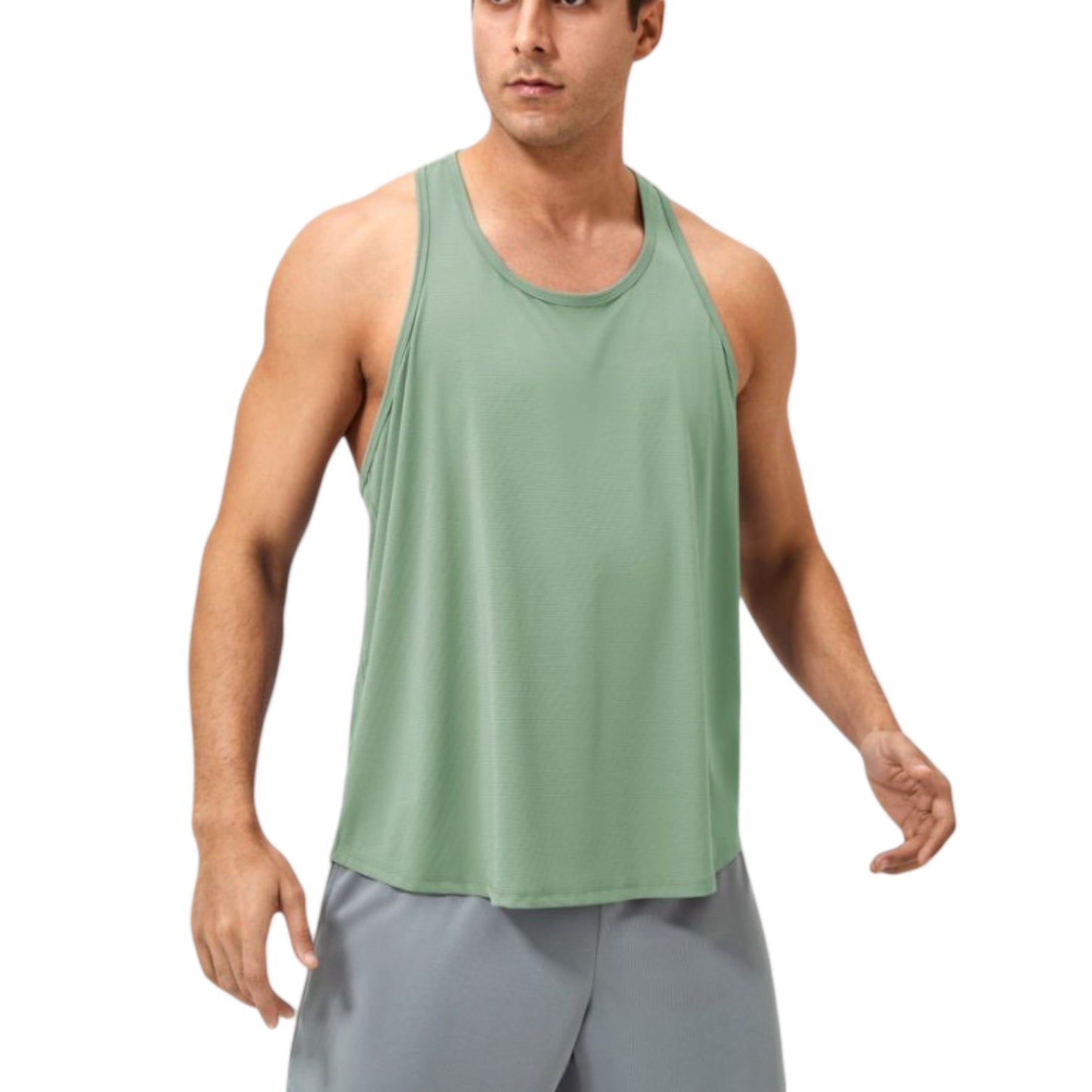 Anna-Kaci Active Men's Racerback Muscle Tank Top with Wide Armholes and Breathable Athletic Fit