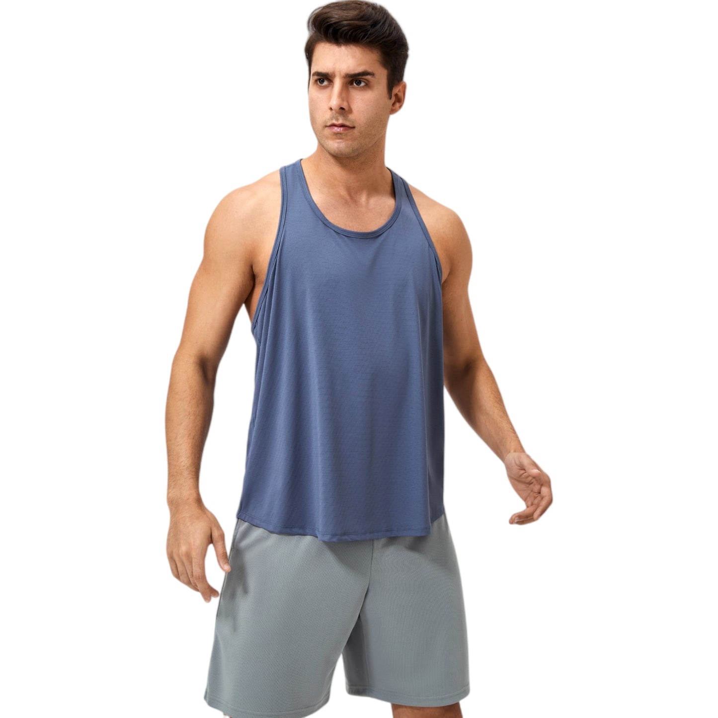 Anna-Kaci Active Men's Racerback Muscle Tank Top with Wide Armholes and Breathable Athletic Fit