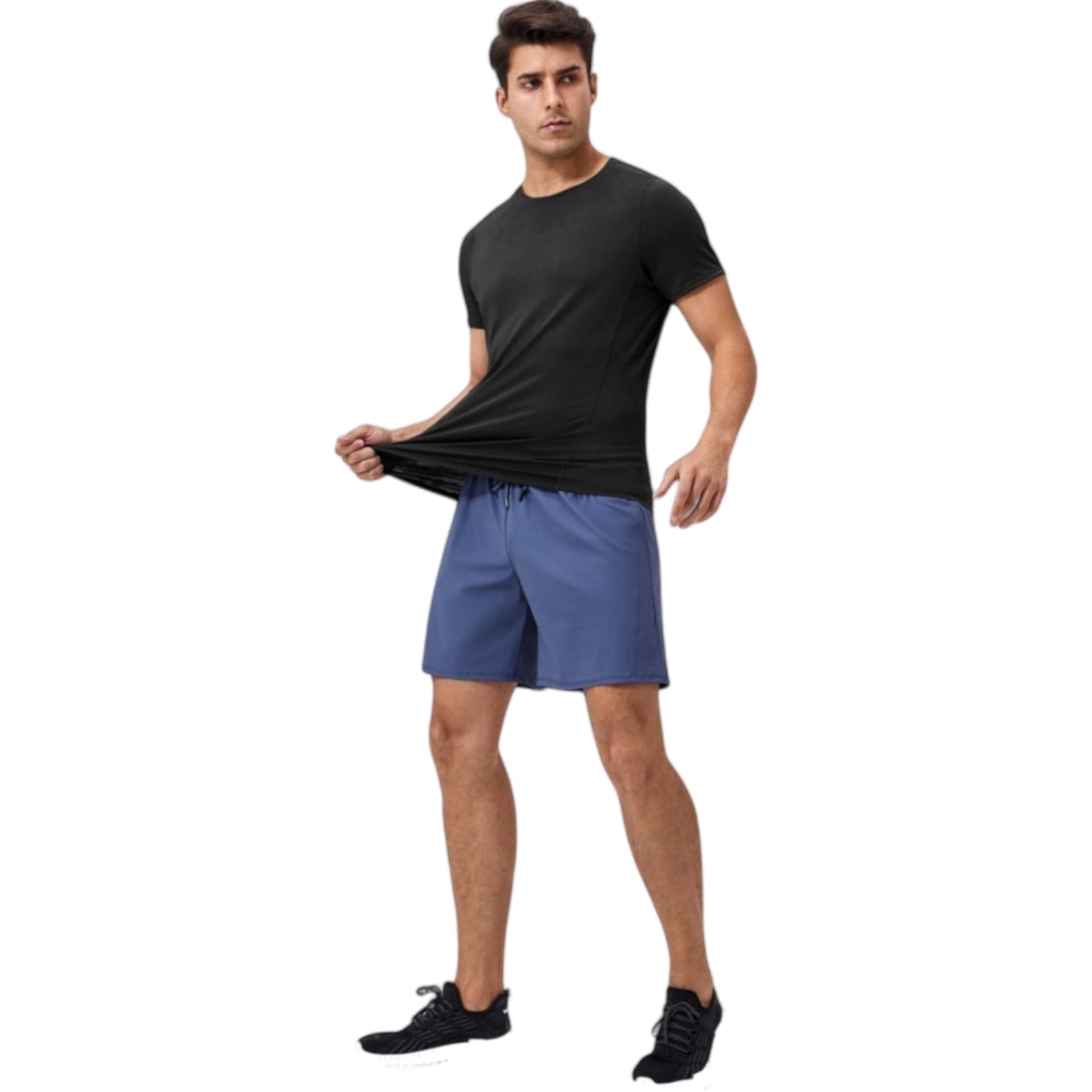 Anna-Kaci Active Men's Performance Crew Neck Athletic T-Shirt with Subtle Hex Pattern and Moisture-Wicking Fabric