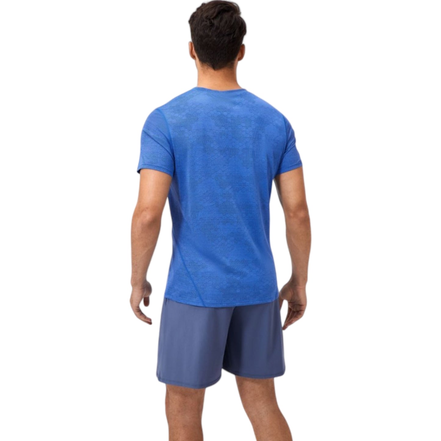 Anna-Kaci Active Men's Performance Crew Neck Athletic T-Shirt with Subtle Hex Pattern and Moisture-Wicking Fabric