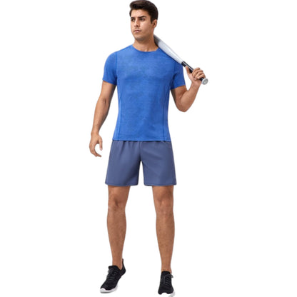 Anna-Kaci Active Men's Performance Crew Neck Athletic T-Shirt with Subtle Hex Pattern and Moisture-Wicking Fabric