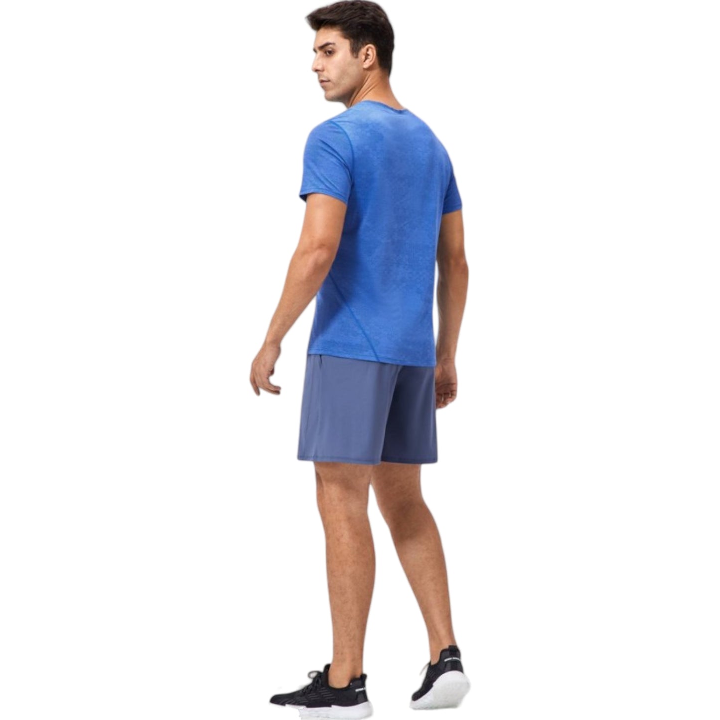 Anna-Kaci Active Men's Performance Crew Neck Athletic T-Shirt with Subtle Hex Pattern and Moisture-Wicking Fabric