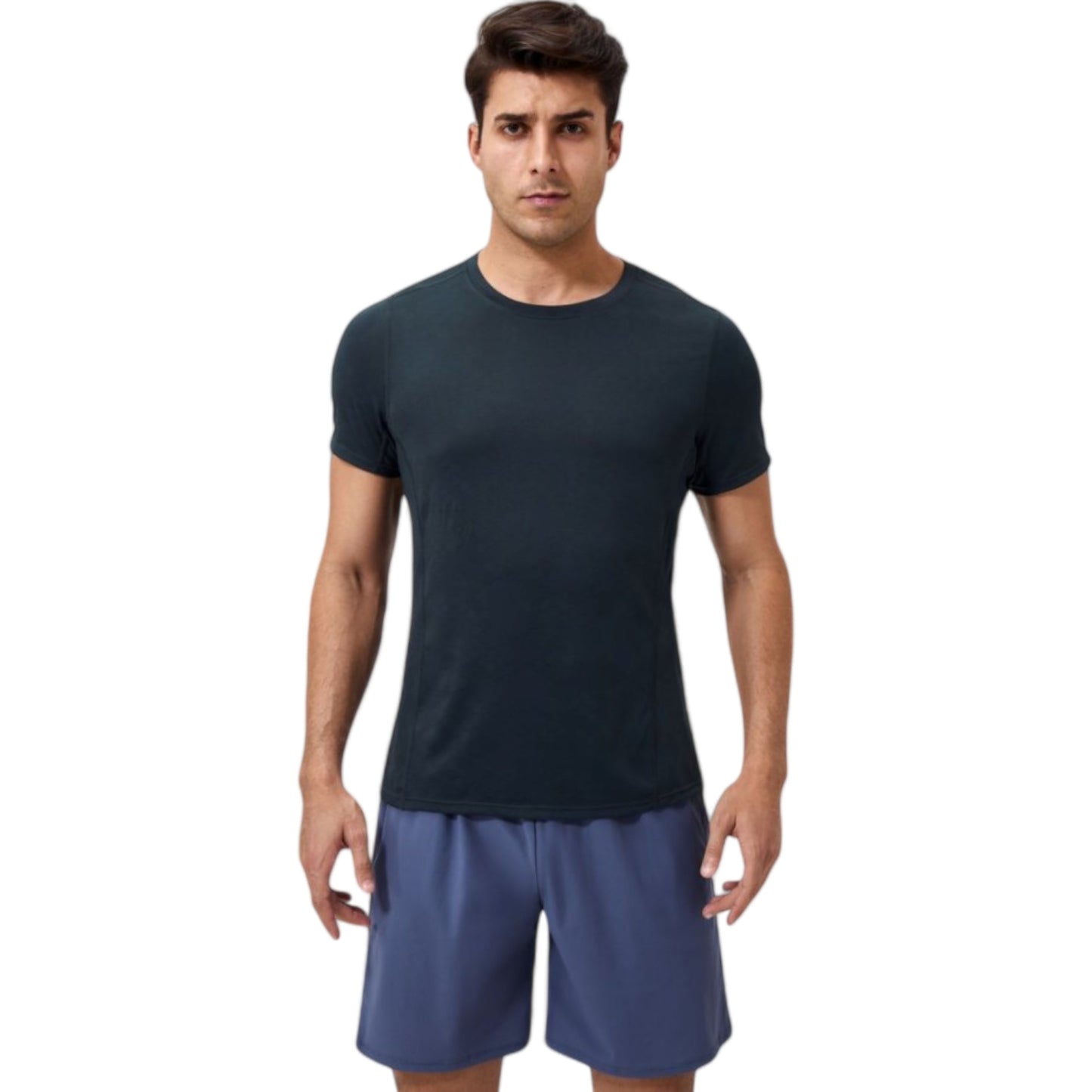 Anna-Kaci Active Men's Performance Crew Neck Athletic T-Shirt with Subtle Hex Pattern and Moisture-Wicking Fabric