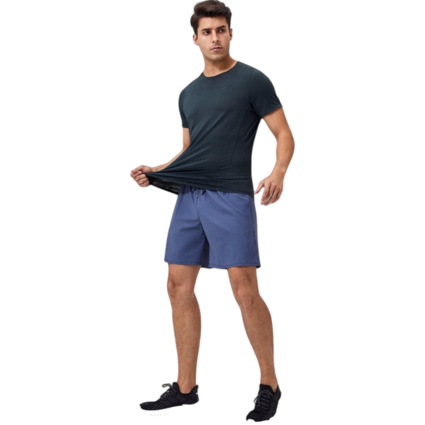 Anna-Kaci Active Men's Performance Crew Neck Athletic T-Shirt with Subtle Hex Pattern and Moisture-Wicking Fabric