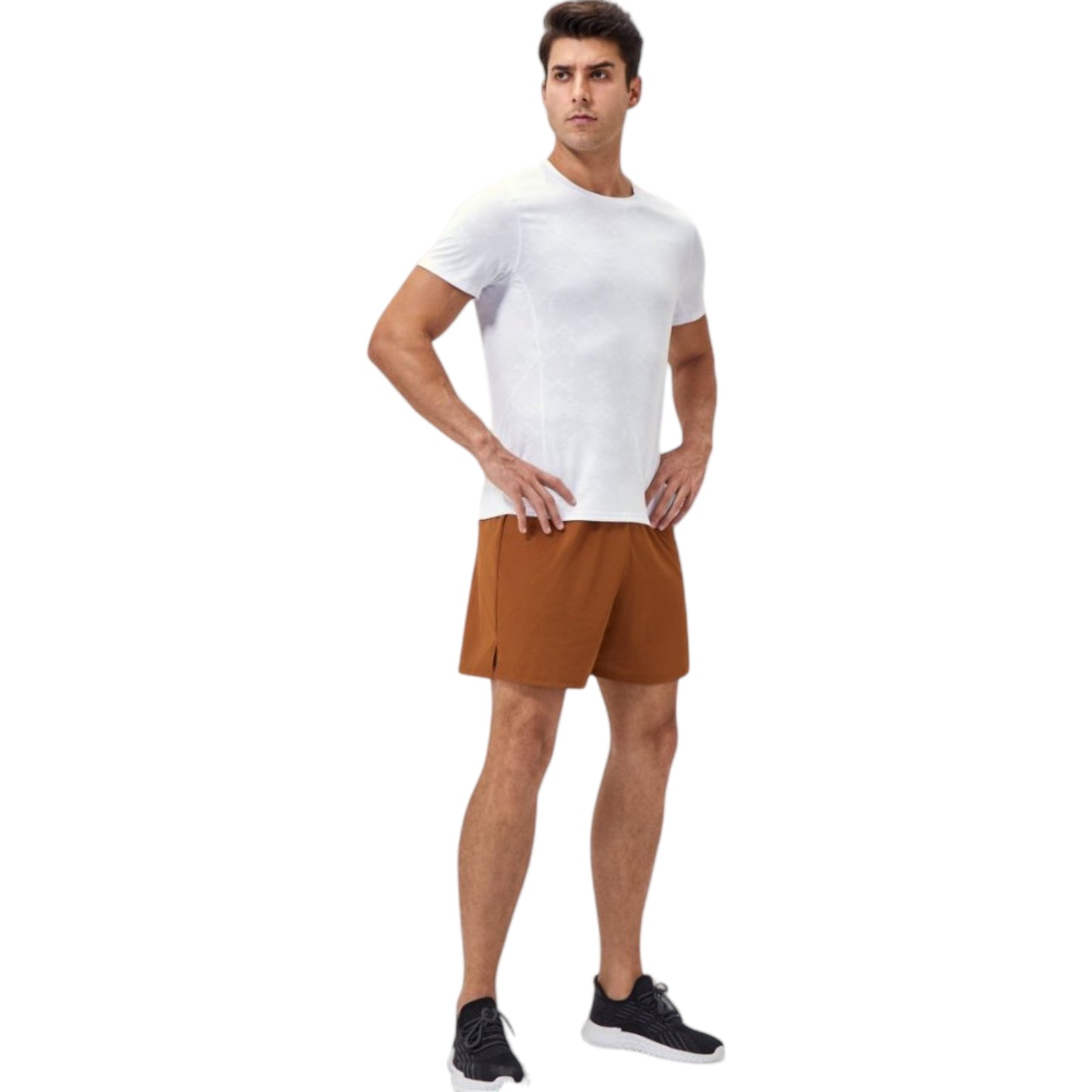 Anna-Kaci Active Men's Performance Crew Neck Athletic T-Shirt with Subtle Hex Pattern and Moisture-Wicking Fabric