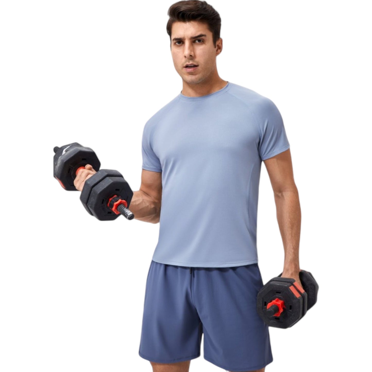 Anna-Kaci Active Men's Classic Crew Neck Active T-Shirt with Lightweight Quick-Dry Fabric for Performance Comfort