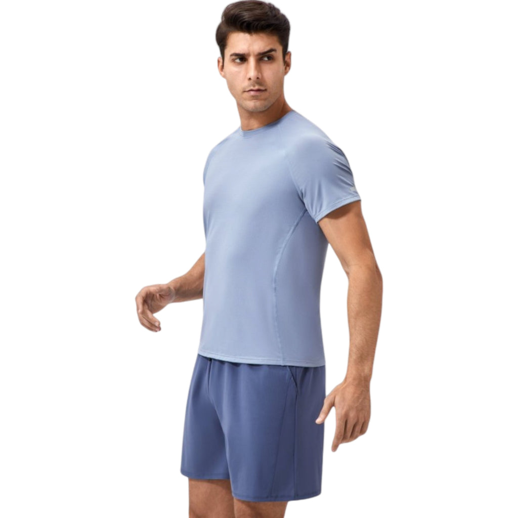 Anna-Kaci Active Men's Classic Crew Neck Active T-Shirt with Lightweight Quick-Dry Fabric for Performance Comfort