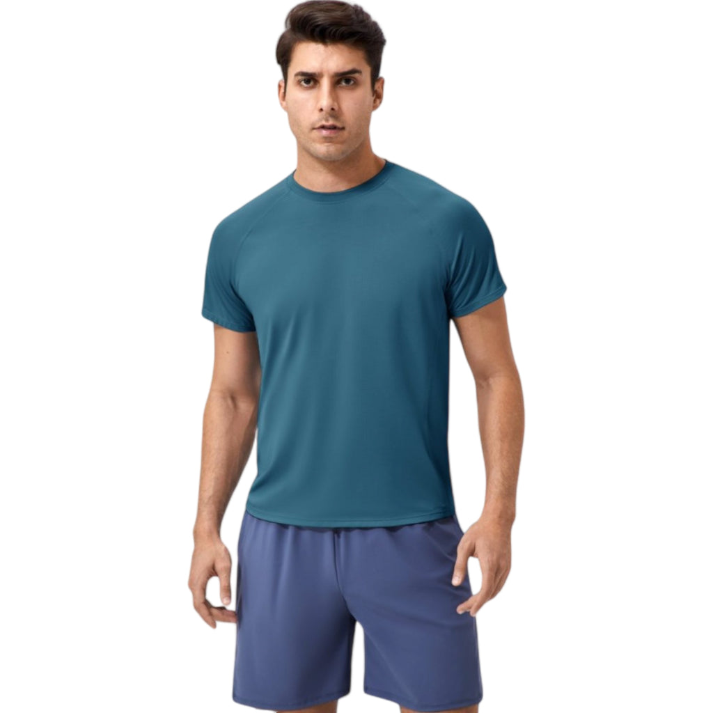 Anna-Kaci Active Men's Classic Crew Neck Active T-Shirt with Lightweight Quick-Dry Fabric for Performance Comfort